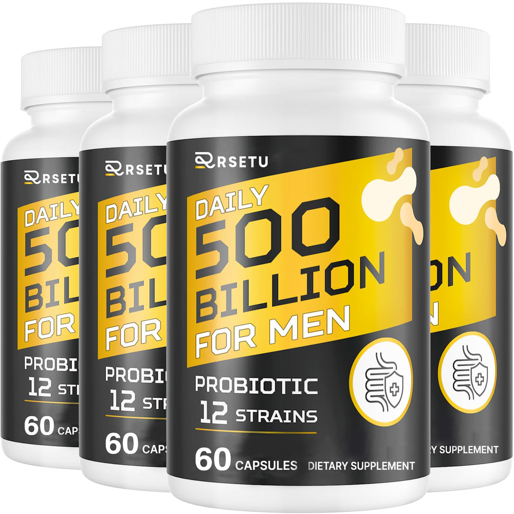 RSETU Probiotics for Men bottle-front view may support gut health