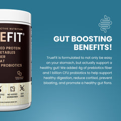 TrueFit shaker ready for post-workout recovery with probiotics.
