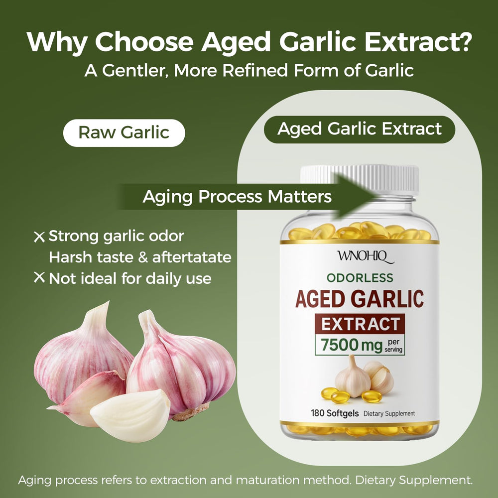 RTQSU odorless garlic capsules closeup for easy daily consumption.