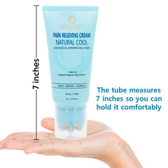 Rubbing Dots cream applied to neck and shoulder for simple, soothing relief.