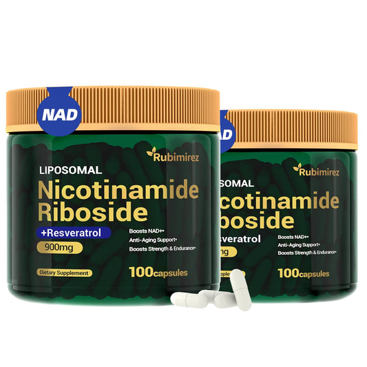 Rubimirez NAD+ liposomal capsule for higher bioavailability of NR and resveratrol.