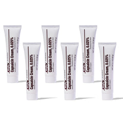 Rugby Capsaicin 0.025% cream bottle prepared for topical application and surface comfort