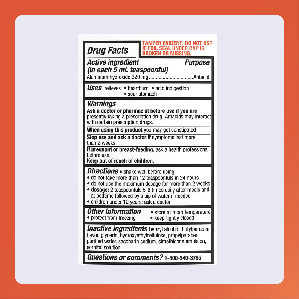 Rugby Laboratories sixteen-ounce two-pack offers ongoing antacid relief