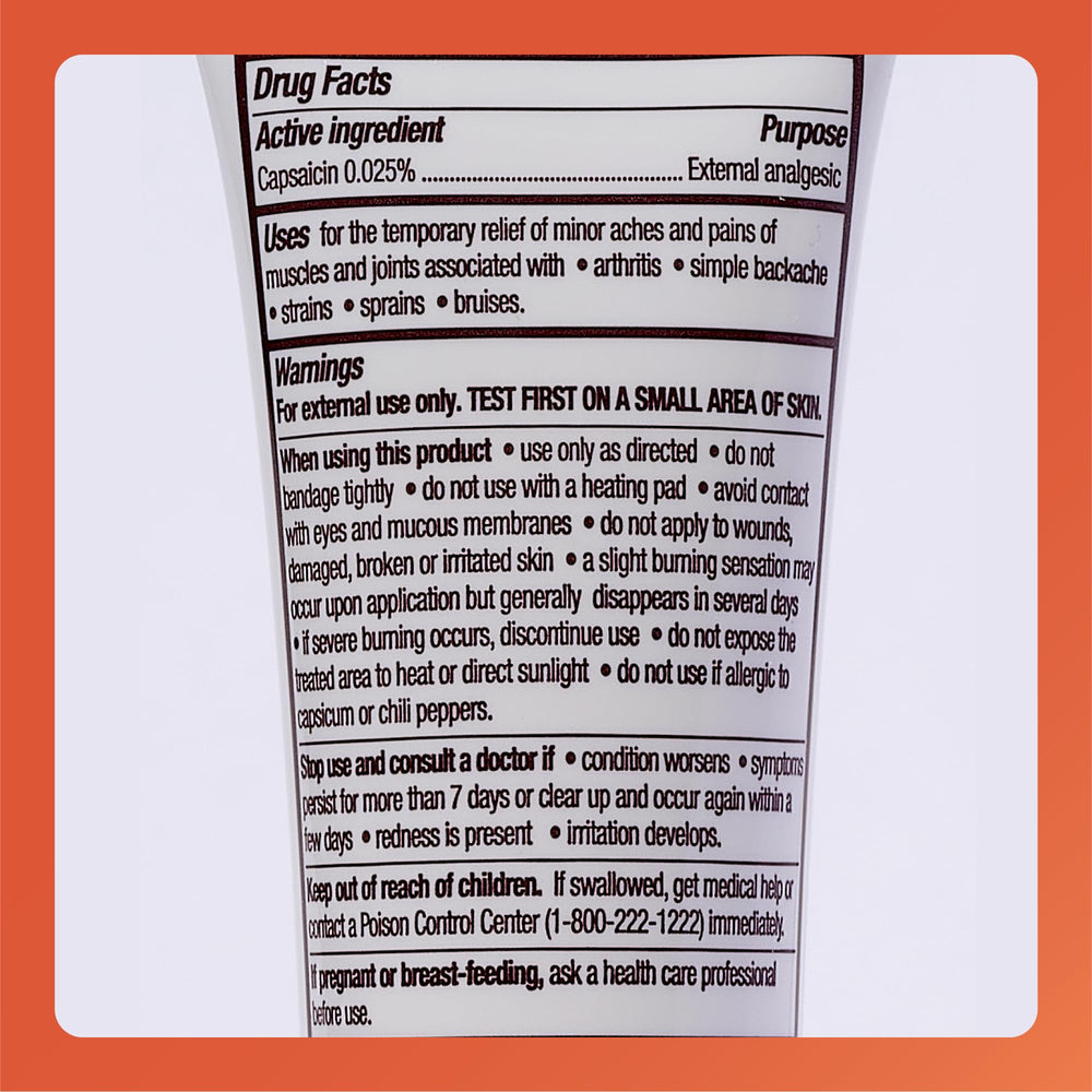Rugby Laboratories packaging indicating a trusted capsaicin formulation