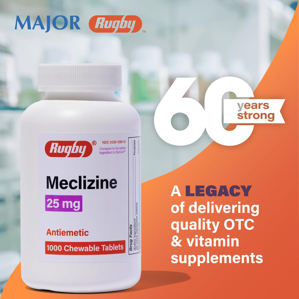 Traveler taking Rugby Meclizine before travel to ease symptoms.