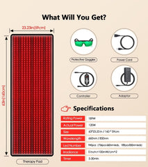 RUISQM red light therapy pad ready for relaxing home use.