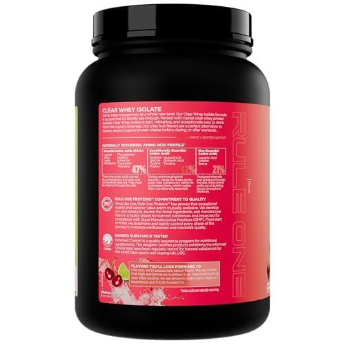 Rule 1 Clear Whey Isolate shaker mixes for quick, easy post-workout hydration.