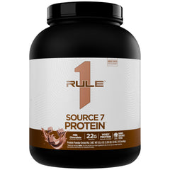 Rule 1 Source 7 Protein milk chocolate bottle shows rich flavor for post-workout shakes