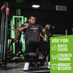 Rule1 Mass Gainer Strawberries & Creme color and texture on shake