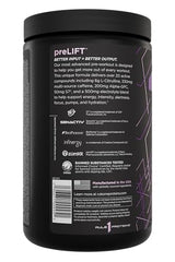 Rule 1 preLIFT powder being poured into a shaker for quick energy before training.