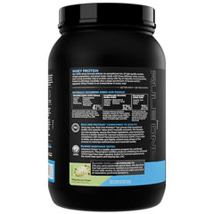 Rule 1 Whey Protein label shows 24 g per serving for reliable fueling.