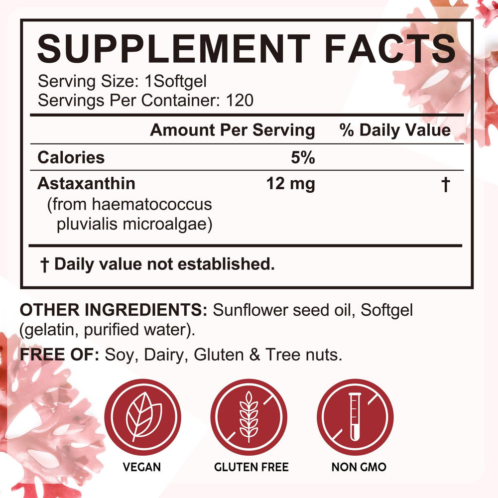 Rulviou non-GMO algae source capsules emphasizing clean antioxidant source.