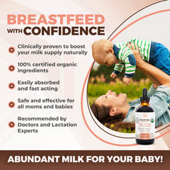 Rumina Naturals Milk Aplenty label closeup with organic certification.