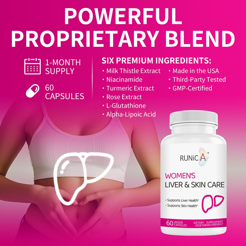 Runica Niacinamide and L-Glutathione capsules showcase skincare support
