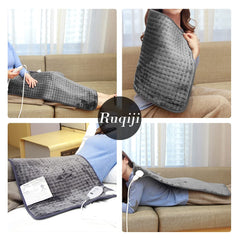 RUQIJI heating pad featuring 120-minute auto shut-off for safety.