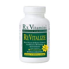 Rx Vitamins ReVitalize bottle with 90 capsules for daily antioxidant support