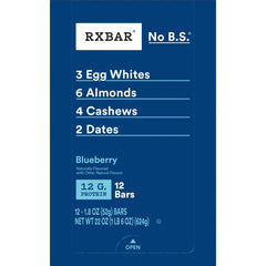 RXBAR Blueberry bar with breakfast pairing and coffee