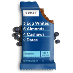 RXBAR Blueberry bar as gym snack after a workout