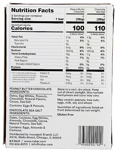 RXBAR Mini Chocolate Sea Salt, rich cocoa taste with a crisp salt note.