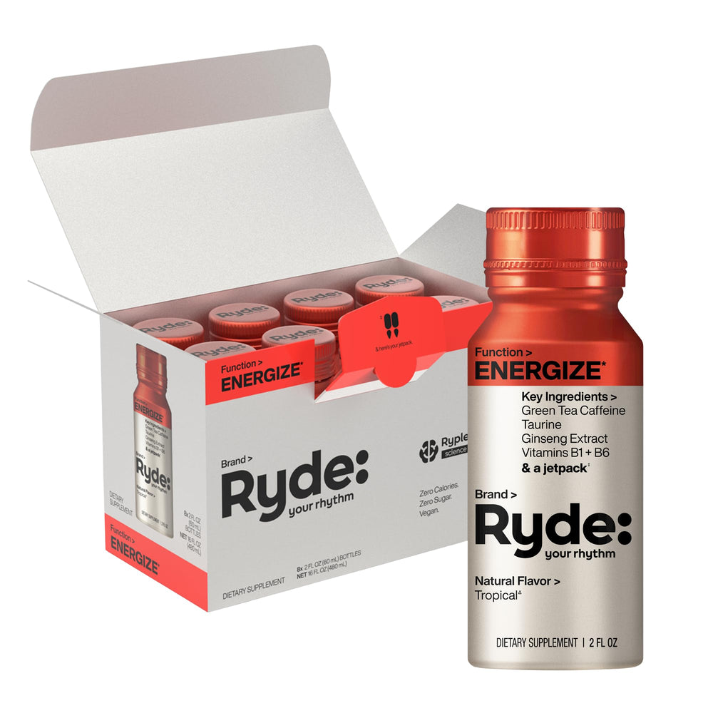 RYDE Energize tropical bottle offers on-the-go energy with zero calories