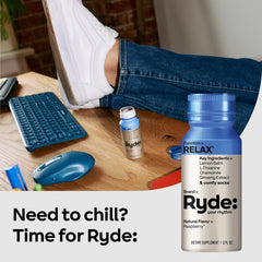 Ryde Relax Shot Raspberry open pack ready for quick use
