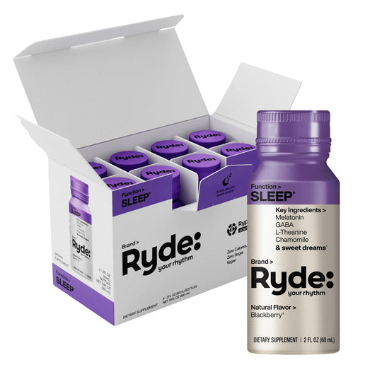 Ryde Sleep 2oz bottle ready for nightstand and travel use.