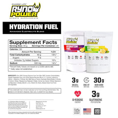 Ryno Power Hydration Fuel lemon-lime packaging for travel