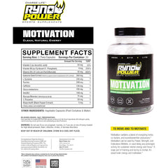 Ryno Power Motivation on a desk suggests focus during work or training.
