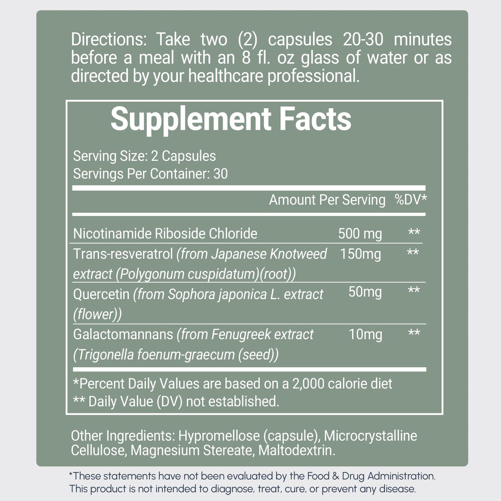RYOS Refuse to Age NAD capsules in vegan formula