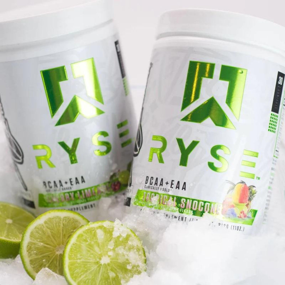 RYSE BCAA EAA powder sugar-free formula with no artificial colors