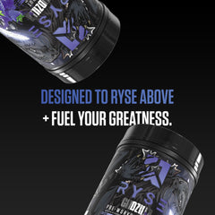 Mixer with RYSE Godzilla Blue Raspberry for a smooth pre‑workout drink