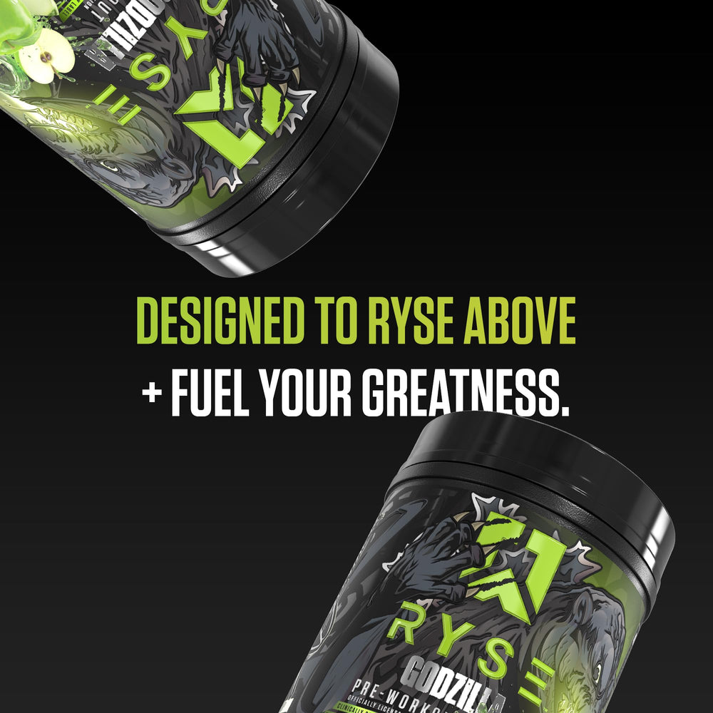 RYSE Godzilla pre-workout for serious lifters seeking intensity.