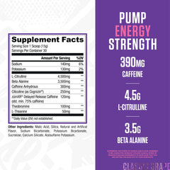 RYSE Loaded Pre Workout Bazooka Grape scoop dipping into powder for quick mix