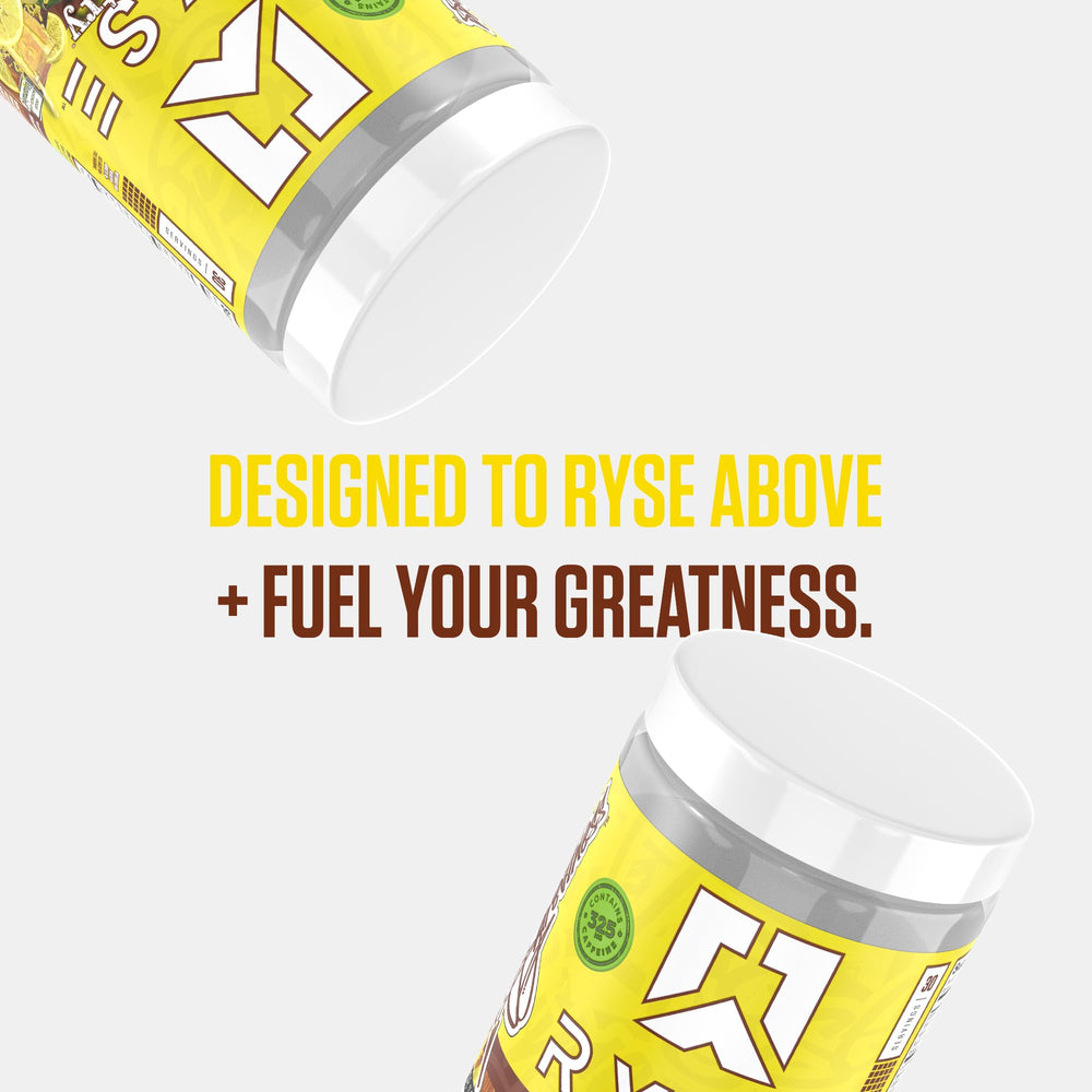 RYSE Loaded Country Time Lemonade flavor label evokes nostalgic taste.