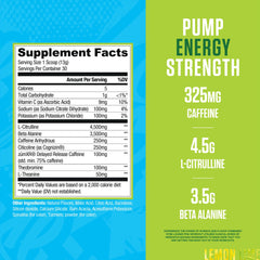 RYSE Loaded Pre Workout scoop-in-powder highlights Citrulline and Beta-Alanine for improved blood flow.