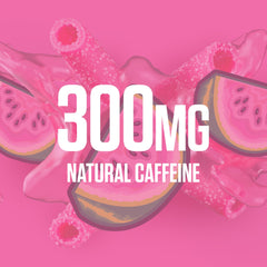 Close-up of RYSE Loaded label showing caffeine per serving