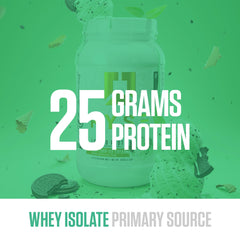 RYSE Loaded Protein Mint Chip ingredients highlight prebiotic fiber and MCTs.
