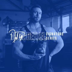 Athlete preparing a shaker with Pump Daddy V2 for a pump-focused workout
