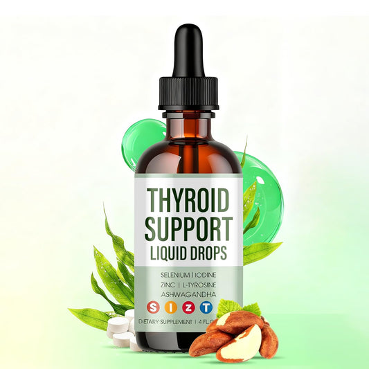Ryurop Thyroid Support Drops bottle on countertop showing compact packaging and label