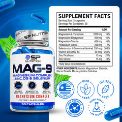 S Nutrition MAG-9 pouring capsules for easy daily intake