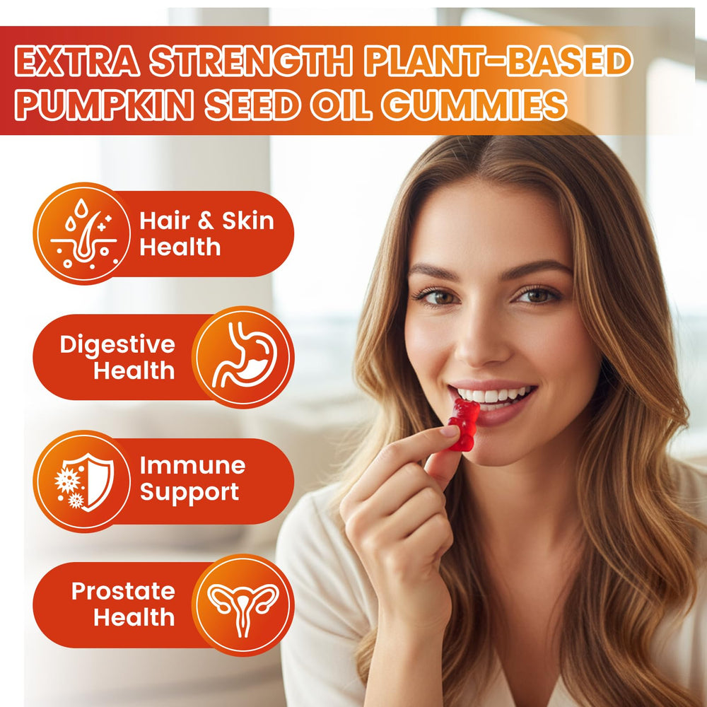Saajoor pumpkin seed gummies strawberry flavor close-up
