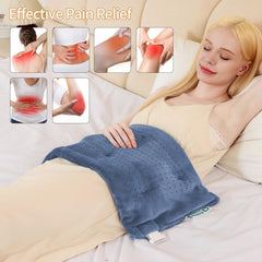 SAROO heating pad features massage beads contouring the body for targeted feel