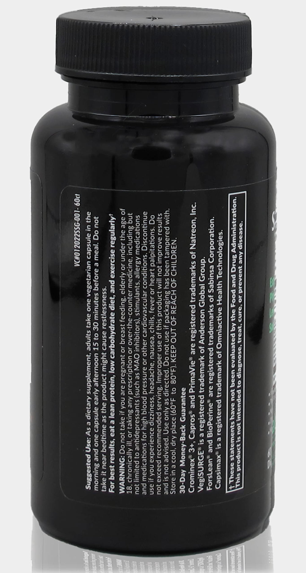 Saba SlimGenix capsules poured into hand illustrating dosage ease.