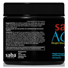 Saba ACE G2 capsules closeup highlighting uniform pills for steady energy