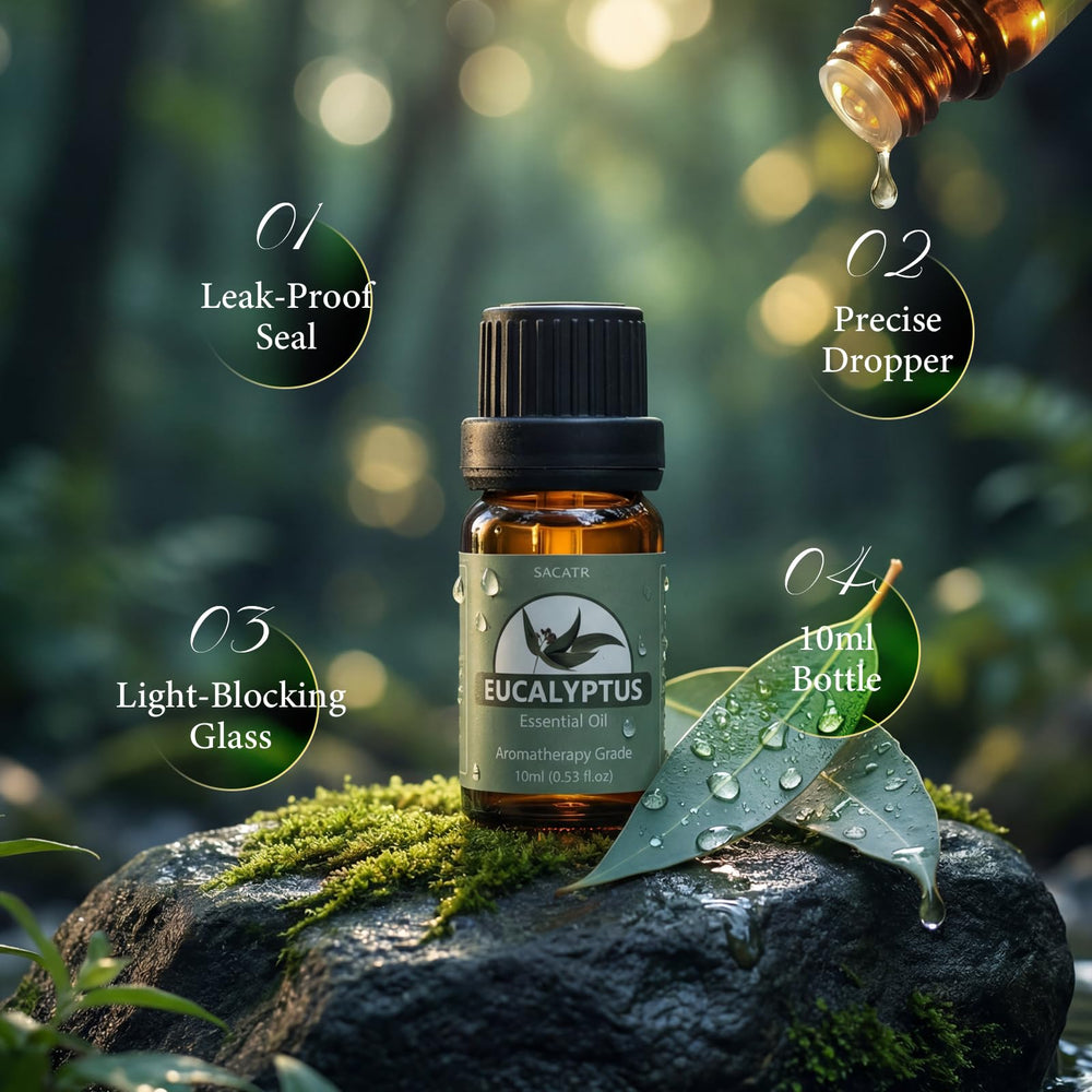 SACATR amber glass bottles protect essential oils from light