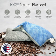 Sacksy Thyme heating pad on neck with soothing heat for neck tension