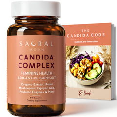 SACRALMOON Candida Cleanse bottle hero for daily feminine wellness support