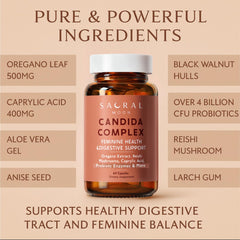 SACRALMOON Candida Cleanse meal plan e-book cover for Candida-friendly meals