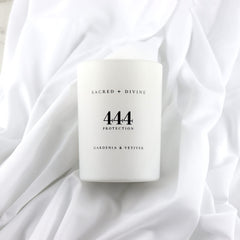 Aromas of gardenia and vetiver diffuse through the room from Sacred Divine 444.