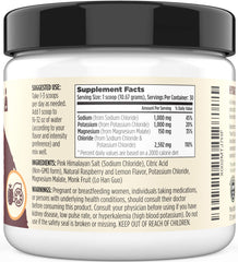 Sacred Eats Keto Electrolyte lemon raspberry label signals refreshing hydration after exercise.
